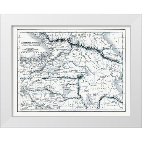 Asia Armenia Colchis Albania Iberia - Oxford 1828 White Modern Wood Framed Art Print by Oxford