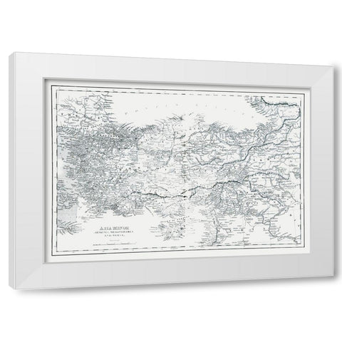 Asia Minor Armenia Mesopotamia Syria - Oxford 1828 White Modern Wood Framed Art Print by Oxford