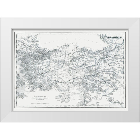 Asia Minor Armenia Mesopotamia Syria - Oxford 1828 White Modern Wood Framed Art Print by Oxford