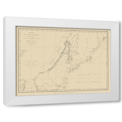 Asia Discoveries China Tartary - Robinson 1787 White Modern Wood Framed Art Print by Robinson