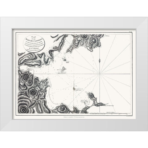 Asia Baie De Castries Tartary - Bernizet 1787 White Modern Wood Framed Art Print by Bernizet