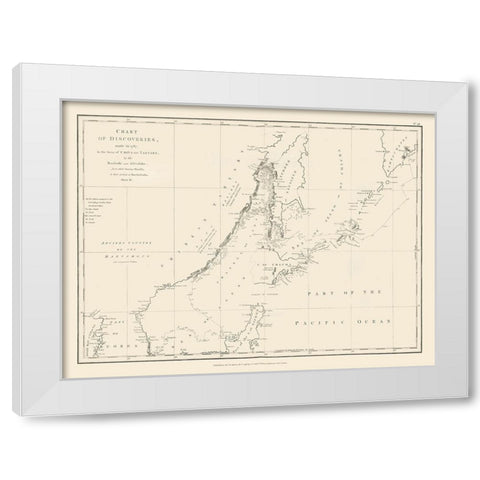 Asia China Tartary Seas Discoveries - Robinson White Modern Wood Framed Art Print by Robinson