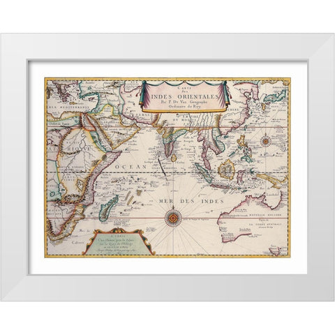 Asia - Val 1677 White Modern Wood Framed Art Print by Val