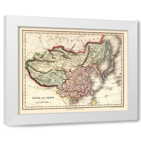 China Japan - Higgins 1832 White Modern Wood Framed Art Print by Higgins