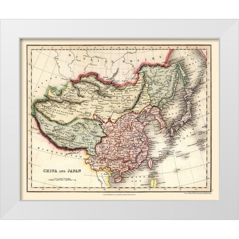 China Japan - Higgins 1832 White Modern Wood Framed Art Print by Higgins