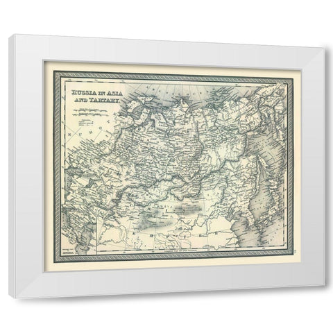Russia in Asia Tartary - Tanner 1836 White Modern Wood Framed Art Print by Tanner