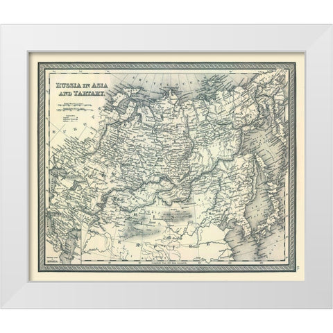 Russia in Asia Tartary - Tanner 1836 White Modern Wood Framed Art Print by Tanner