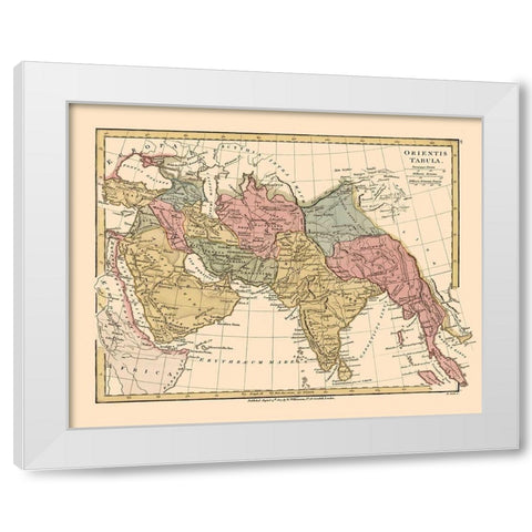 Middle East Asia - Wilkinson 1807 White Modern Wood Framed Art Print by Wilkinson