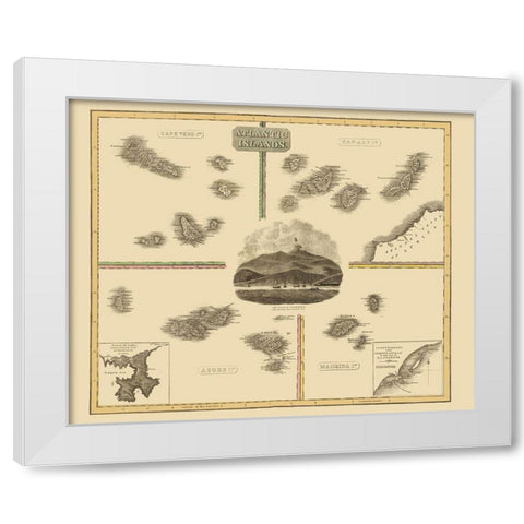 Cape Verde Canary Madeira Azore - Thomson 1814 White Modern Wood Framed Art Print by Thomson
