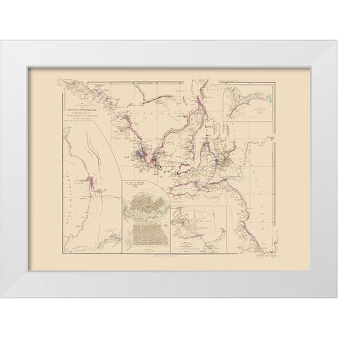 Australia Southern Maritime - Arrowsmith 1844 White Modern Wood Framed Art Print by Arrowsmith
