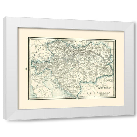 Austria - Rathbun 1893 White Modern Wood Framed Art Print by Rathbun