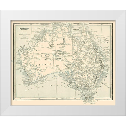 Australia Tasmania - Rathbun 1893 White Modern Wood Framed Art Print by Rathbun