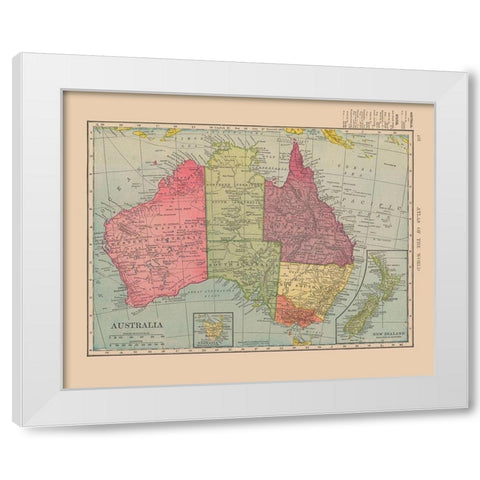 Australia - Hammond 1910 White Modern Wood Framed Art Print by Hammond
