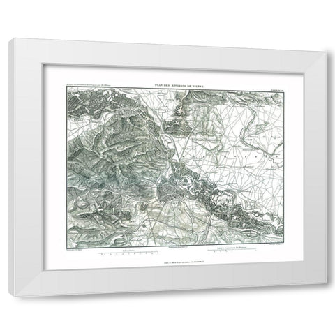 Vienna Austria - Thiers 1866 White Modern Wood Framed Art Print by Thiers