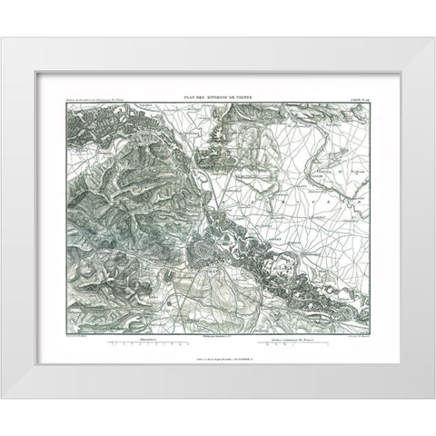 Vienna Austria - Thiers 1866 White Modern Wood Framed Art Print by Thiers