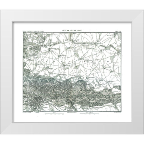 Lobau Austria - Thiers 1866 White Modern Wood Framed Art Print by Thiers