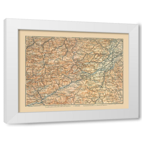 Eastern Austria - Baedeker 1910 White Modern Wood Framed Art Print by Baedeker