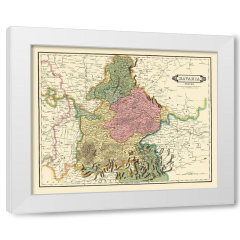 Bavaria Germany - Hamilton 1831 White Modern Wood Framed Art Print by Hamilton