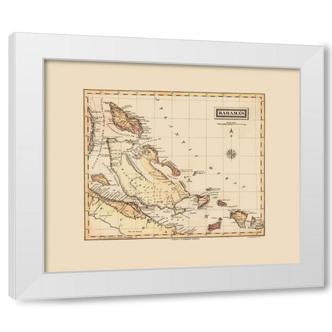 Bahamas - Lucas 1823 White Modern Wood Framed Art Print by Lucas