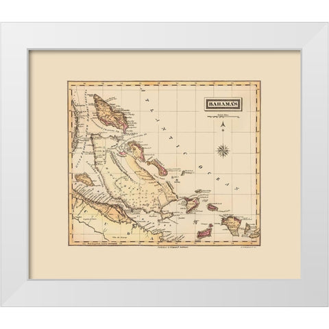 Bahamas - Lucas 1823 White Modern Wood Framed Art Print by Lucas