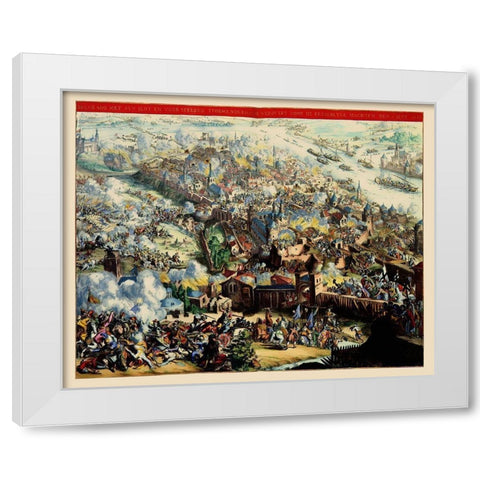 Eastern Europe Belgrade Siege Serbia White Modern Wood Framed Art Print by De Hooghe