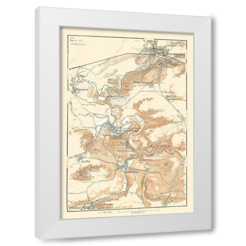 Rochefort Belvaux Belgium Europe - Baedeker 1910 White Modern Wood Framed Art Print by Baedeker