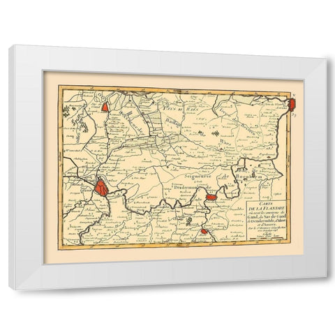Ghent Environs Belgium - Robert 1748  White Modern Wood Framed Art Print by Robert