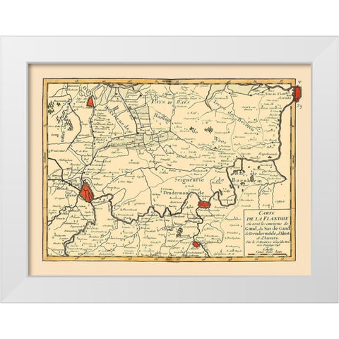 Ghent Environs Belgium - Robert 1748  White Modern Wood Framed Art Print by Robert