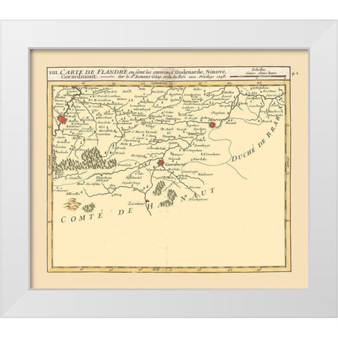 Oudenaarde Belgium - Robert 1748  White Modern Wood Framed Art Print by Robert