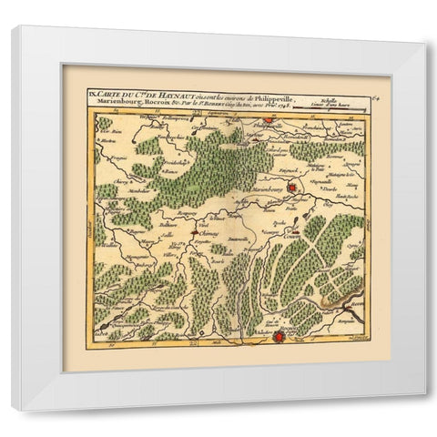 Philippeville Belgium - Robert 1748  White Modern Wood Framed Art Print by Robert