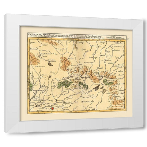 Herentals Environs Belgium - Robert 1748  White Modern Wood Framed Art Print by Robert