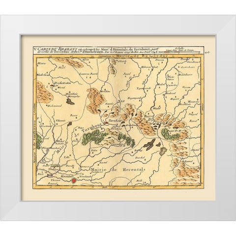 Herentals Environs Belgium - Robert 1748  White Modern Wood Framed Art Print by Robert