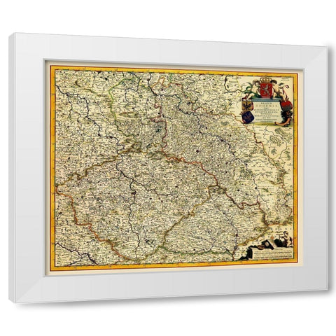 Bohemia Czech Republic Eastern Europe White Modern Wood Framed Art Print by Kauffer