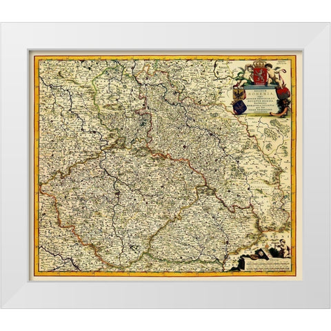 Bohemia Czech Republic Eastern Europe White Modern Wood Framed Art Print by Kauffer