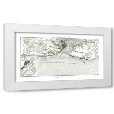 Boulogne-sur-Mer, Basin and Camp France White Modern Wood Framed Art Print by Unknown