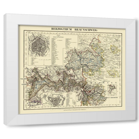 Braunschweig Wolfenbuttel Regions Germany White Modern Wood Framed Art Print by Gotthard