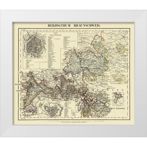 Braunschweig Wolfenbuttel Regions Germany White Modern Wood Framed Art Print by Gotthard