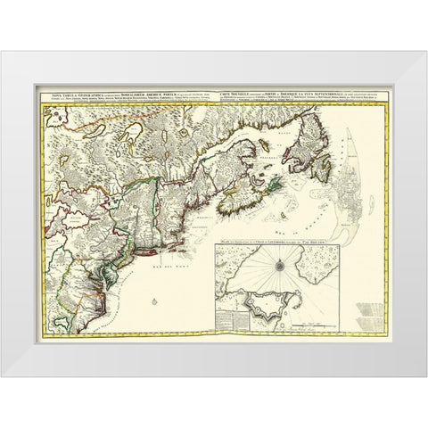 New England Canada - 1695 White Modern Wood Framed Art Print by Unknown