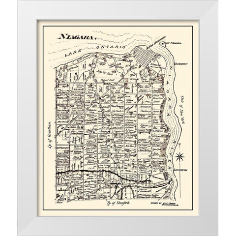 Niagara on Lake Ontario Landowner Canada White Modern Wood Framed Art Print by Tench