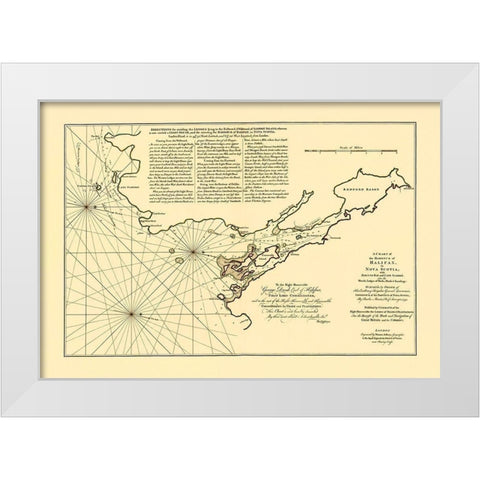 Halifax Harbor Nova Scotia Canada - Jeffreys 1759 White Modern Wood Framed Art Print by Jeffreys