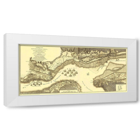 Quebec Canada During the Battle of Quebec White Modern Wood Framed Art Print by JEFFREYS