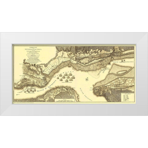 Quebec Canada During the Battle of Quebec White Modern Wood Framed Art Print by JEFFREYS