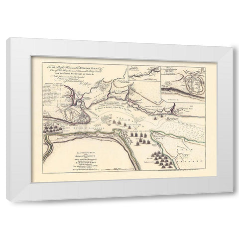 The Siege of Quebec - Jeffreys 1759 White Modern Wood Framed Art Print by JEFFREYS