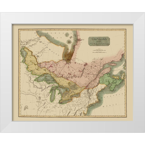 Nova Scotia Canada - Thomson 1817 White Modern Wood Framed Art Print by Thomson