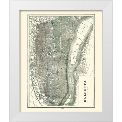 Asia Calcutta India - Rathbun 1893 White Modern Wood Framed Art Print by Rathbun
