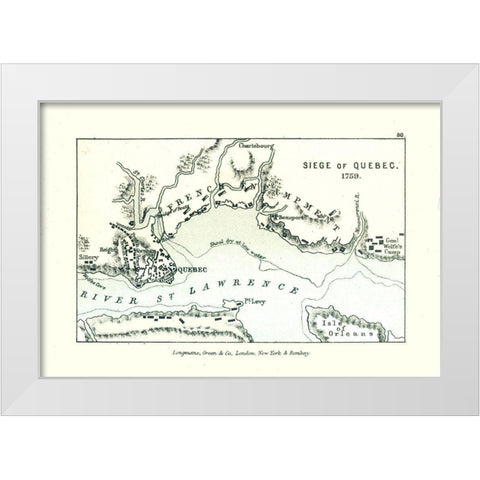 Siege of Quebec in 1759 Canada - Gardiner 1902 White Modern Wood Framed Art Print by Gardiner