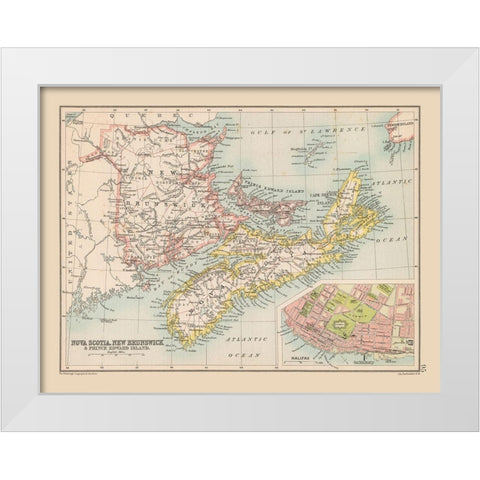 Nova Scotia New Brunswick Canada - Bartholomew White Modern Wood Framed Art Print by Bartholomew