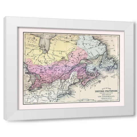 British Provinces Canada - Mitchell 1877 White Modern Wood Framed Art Print by Mitchell