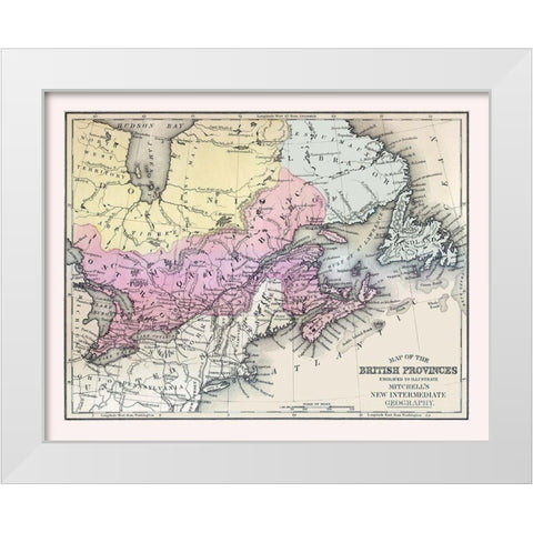 British Provinces Canada - Mitchell 1877 White Modern Wood Framed Art Print by Mitchell