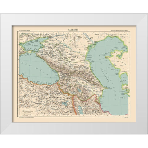 Russia - Schrader 1908 White Modern Wood Framed Art Print by Schrader